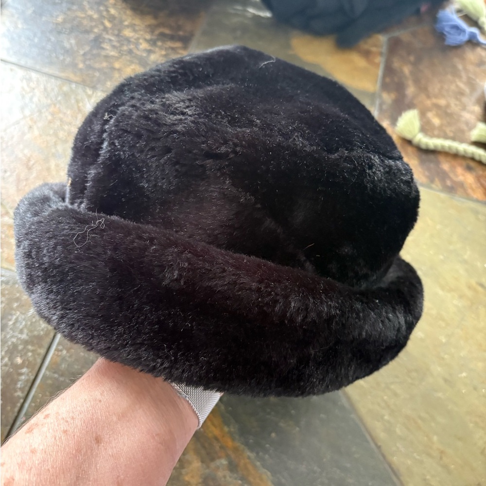 Elegant Black Faux Fur Hat